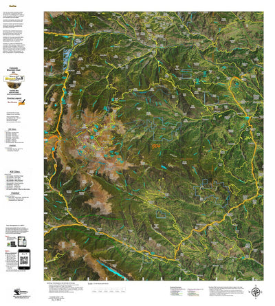 CO Mountain Goat Unit G4 Satellite Image with concentrations and kill sites. Preview 1