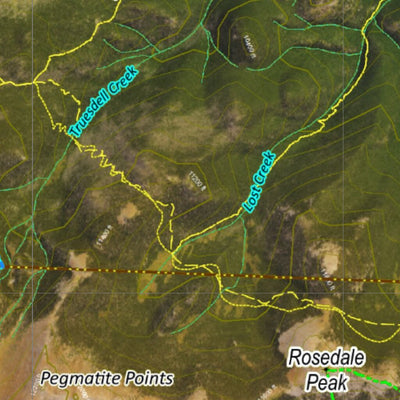 CO Mountain Goat Unit G4 Satellite Image with concentrations and kill sites. Preview 2