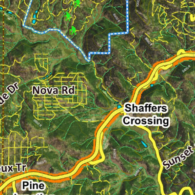 CO Mountain Goat Unit G4 Satellite Image with concentrations and kill sites. Preview 3