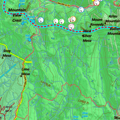 Colorado HuntData LLC CO Mountain Goat Unit G5 Land Use, Kill Site, and Concentrations digital map