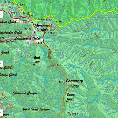 Colorado HuntData LLC CO Mountain Goat Unit G5 Land Use, Kill Site, and Concentrations digital map