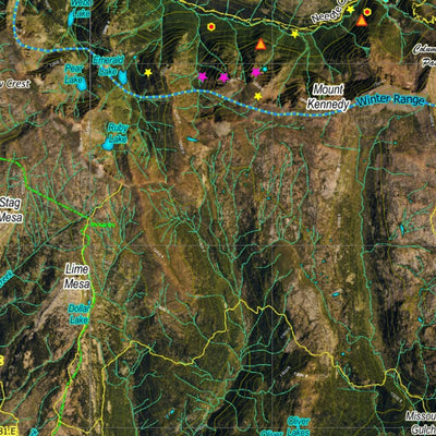 CO Mountain Goat Unit G5 Satellite Image with concentrations and kill sites. Preview 2