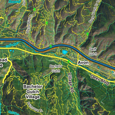 CO Mountain Goat Unit G6 Satellite Image with concentrations and kill sites. Preview 3