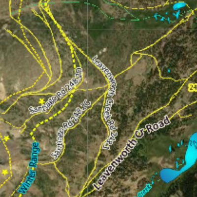 CO Mountain Goat Unit G7 Satellite Image with concentrations and kill sites. Preview 3