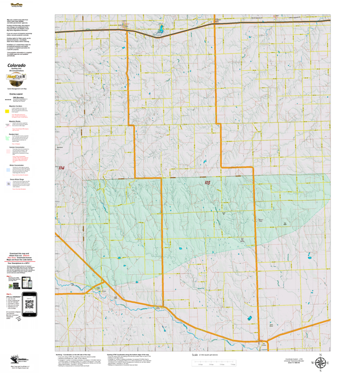 CO Unit 115 Elk Concentrations and Migration Map by Colorado HuntData ...