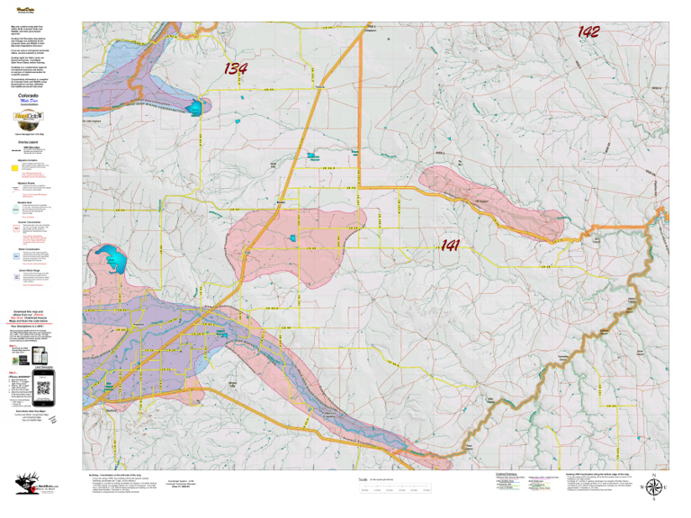 CO Unit 141 Mule Deer Concentrations Map by Colorado HuntData LLC ...