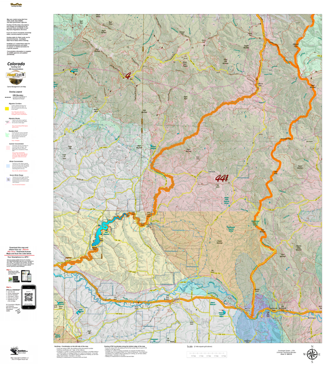 CO Unit 441 Elk Concentrations and Migration Map by Colorado HuntData ...