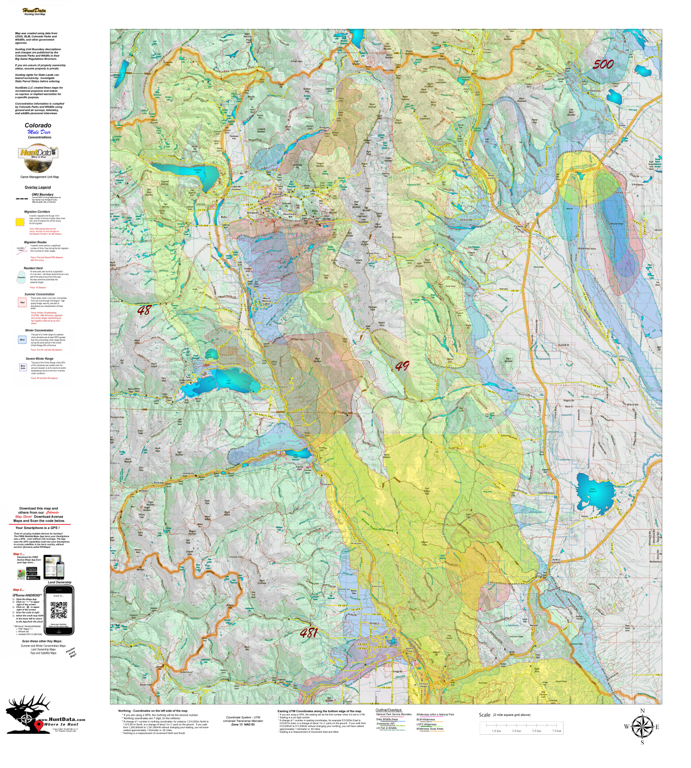 CO Unit 49 Mule Deer Concentrations Map by Colorado HuntData LLC ...