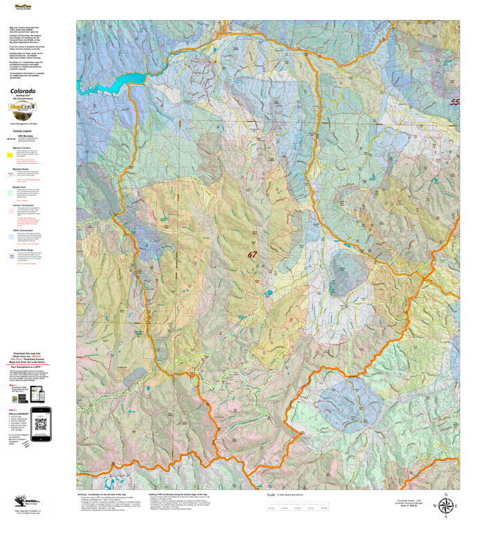 CO Unit 67 Elk Concentrations and Migration Map by Colorado HuntData ...