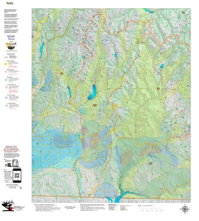 CO Unit 751 Mule Deer Concentrations Map by Colorado HuntData LLC ...