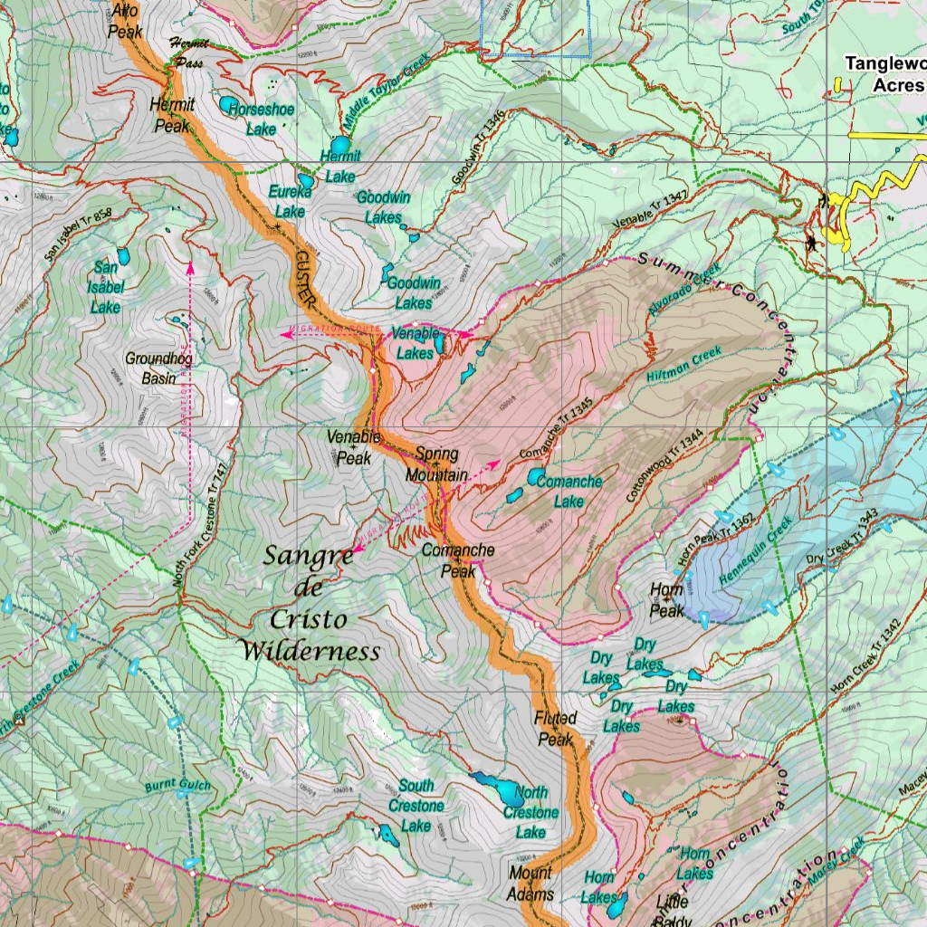CO Unit 82 Mule Deer Concentrations Map by Colorado HuntData LLC ...