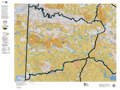 Colorado HuntData LLC Colorado_10_Landownership_and_Elk_and_Mule_Deer_Concentration digital map