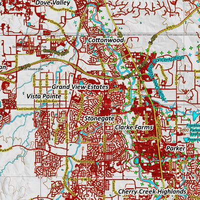 Colorado HuntData LLC Colorado_104_Landownership_and_Elk_and_Mule_Deer_Concentration digital map