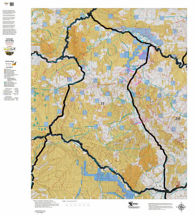 Colorado HuntData LLC Colorado_11_Landownership_and_Elk_and_Mule_Deer_Concentration digital map
