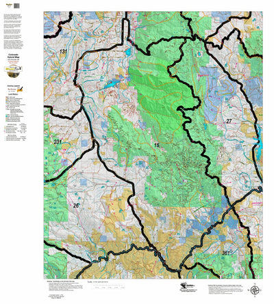 Colorado HuntData LLC Colorado_15_Landownership_and_Elk_and_Mule_Deer_Concentration digital map