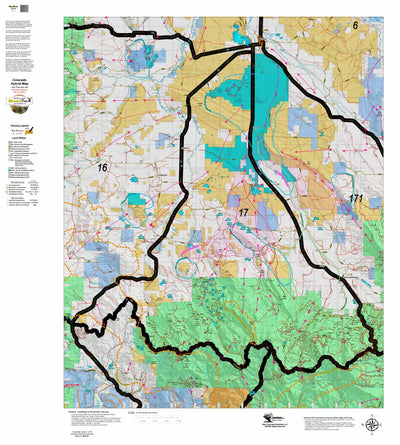 Colorado HuntData LLC Colorado_17_Landownership_and_Elk_and_Mule_Deer_Concentration digital map