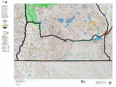Colorado HuntData LLC Colorado_851_Landownership_and_Elk_and_Mule_Deer_Concentration digital map
