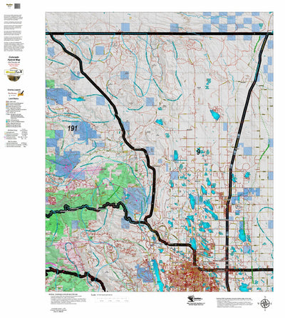 Colorado HuntData LLC Colorado_9_Landownership_and_Elk_and_Mule_Deer_Concentration digital map