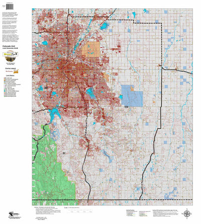 Colorado HuntData LLC Colorado Unit 104 Land Ownership Map digital map
