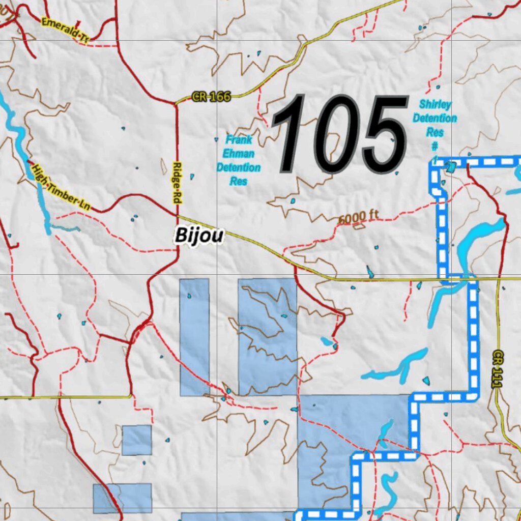 Colorado Unit 105 Land Ownership Map by Colorado HuntData LLC | Avenza Maps