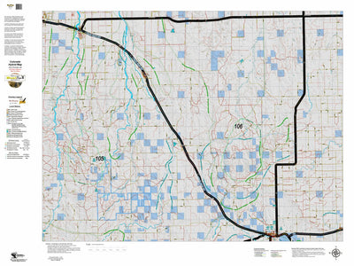 Colorado HuntData LLC Colorado Unit 106 Land Ownership Map with Elk and Mule Deer Concentrations digital map