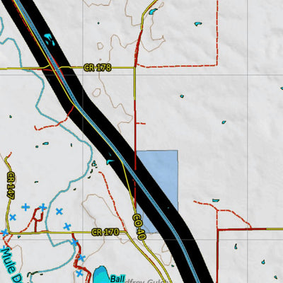 Colorado HuntData LLC Colorado Unit 106 Land Ownership Map with Elk and Mule Deer Concentrations digital map
