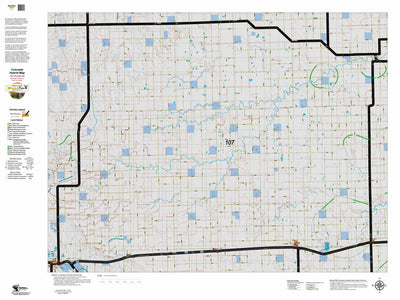 Colorado HuntData LLC Colorado Unit 107 Land Ownership Map with Elk and Mule Deer Concentrations digital map
