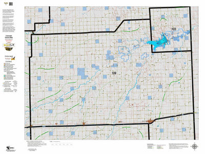Colorado HuntData LLC Colorado Unit 109 Land Ownership Map with Elk and Mule Deer Concentrations digital map