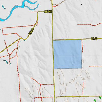 Colorado HuntData LLC Colorado Unit 109 Land Ownership Map with Elk and Mule Deer Concentrations digital map