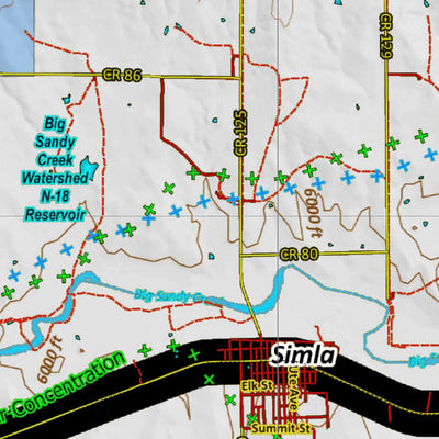 Colorado HuntData LLC Colorado Unit 111 Land Ownership Map with Elk and Mule Deer Concentrations digital map