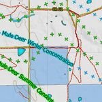 Colorado HuntData LLC Colorado Unit 112 Land Ownership Map with Elk and Mule Deer Concentrations digital map