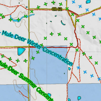 Colorado HuntData LLC Colorado Unit 112 Land Ownership Map with Elk and Mule Deer Concentrations digital map