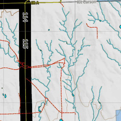 Colorado HuntData LLC Colorado Unit 115 Land Ownership Map with Elk and Mule Deer Concentrations digital map