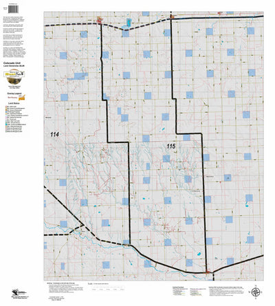 Colorado HuntData LLC Colorado_Unit_115_Landownership digital map