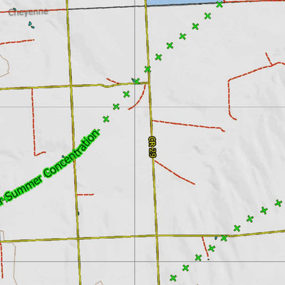 Colorado HuntData LLC Colorado Unit 116 Land Ownership Map with Elk and Mule Deer Concentrations digital map