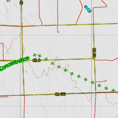 Colorado HuntData LLC Colorado Unit 117 Land Ownership Map with Elk and Mule Deer Concentrations digital map