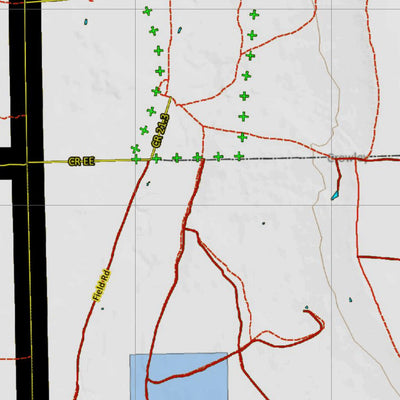 Colorado HuntData LLC Colorado Unit 120 Land Ownership Map with Elk and Mule Deer Concentrations digital map