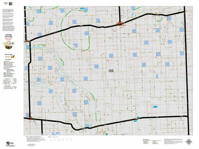 Colorado HuntData LLC Colorado Unit 122 Land Ownership Map with Elk and Mule Deer Concentrations digital map