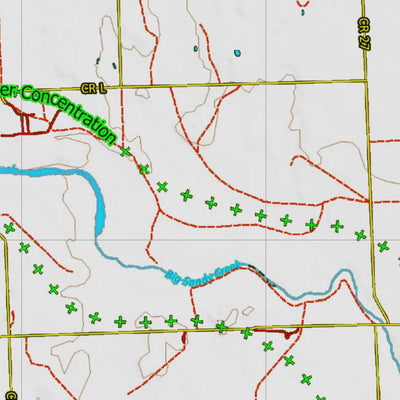 Colorado HuntData LLC Colorado Unit 122 Land Ownership Map with Elk and Mule Deer Concentrations digital map
