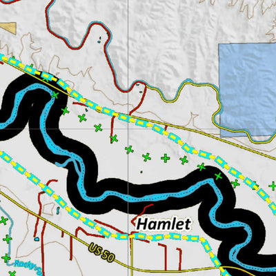 Colorado HuntData LLC Colorado Unit 124 Land Ownership Map with Elk and Mule Deer Concentrations digital map