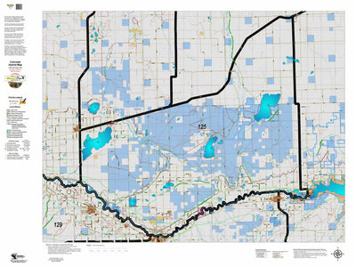 Colorado HuntData LLC Colorado Unit 125 Land Ownership Map with Elk and Mule Deer Concentrations digital map