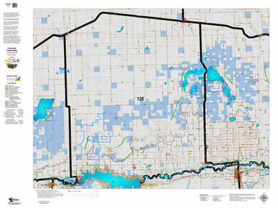 Colorado HuntData LLC Colorado Unit 126 Land Ownership Map with Elk and Mule Deer Concentrations digital map