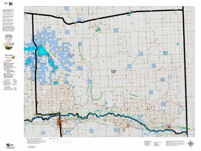 Colorado HuntData LLC Colorado Unit 127 Land Ownership Map with Elk and Mule Deer Concentrations digital map