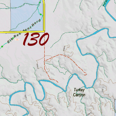 Colorado Unit 130 Elk Concentrations on a Land Ownership Base, the Hybrid Preview 2
