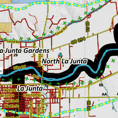 Colorado HuntData LLC Colorado Unit 130 Land Ownership Map with Elk and Mule Deer Concentrations digital map