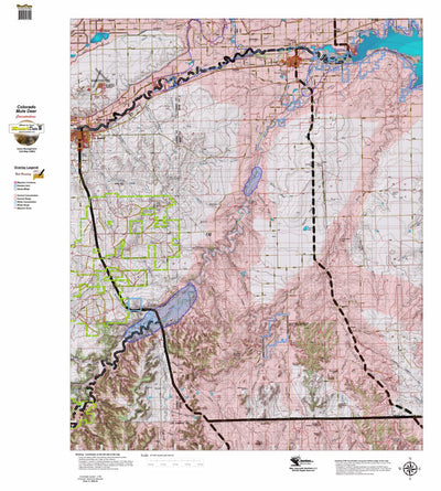 Colorado HuntData LLC Colorado Unit 130 Mule Deer Summer, Winter Concentration Map digital map