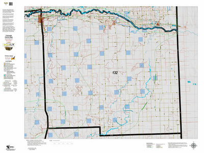 Colorado HuntData LLC Colorado Unit 132 Land Ownership Map with Elk and Mule Deer Concentrations digital map