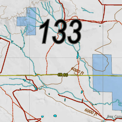 Colorado HuntData LLC Colorado Unit 133 Land Ownership Map with Elk and Mule Deer Concentrations digital map