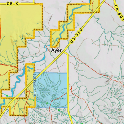 Colorado Unit 135 Elk Concentrations on a Land Ownership Base, the Hybrid Preview 2