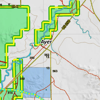 Colorado HuntData LLC Colorado Unit 135 Land Ownership Map with Elk and Mule Deer Concentrations digital map
